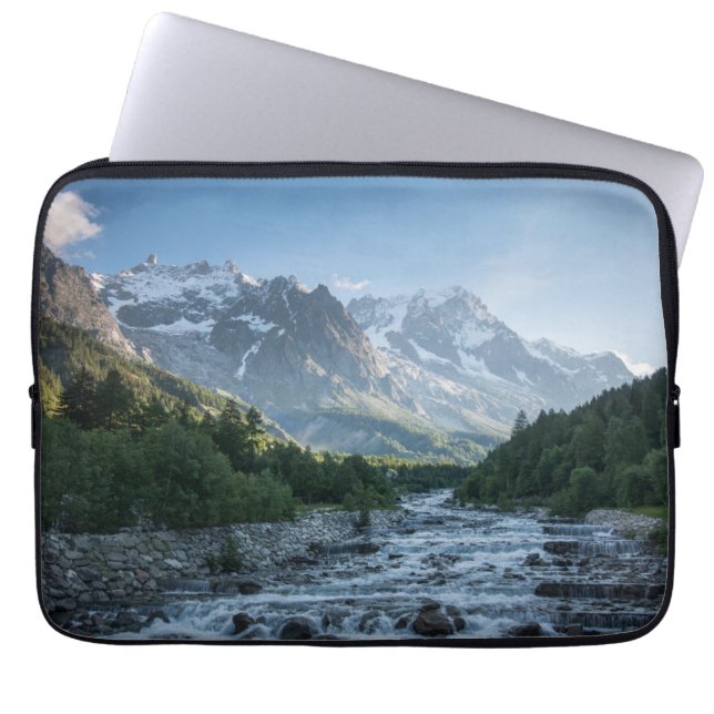 Mountains | Mont Blanc Massif, Italy Laptop Sleeve (Front)