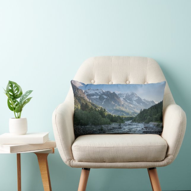 Mountains | Mont Blanc Massif, Italy Lumbar Pillow (Chair)
