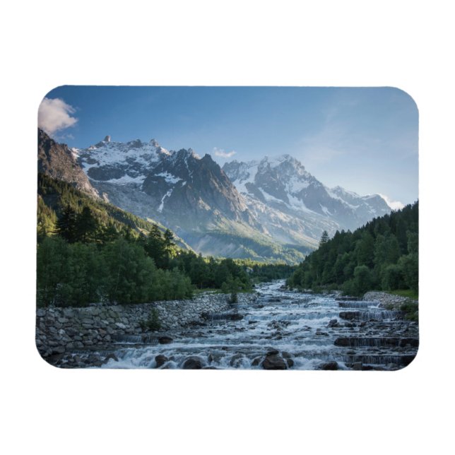 Mountains | Mont Blanc Massif, Italy Magnet (Horizontal)