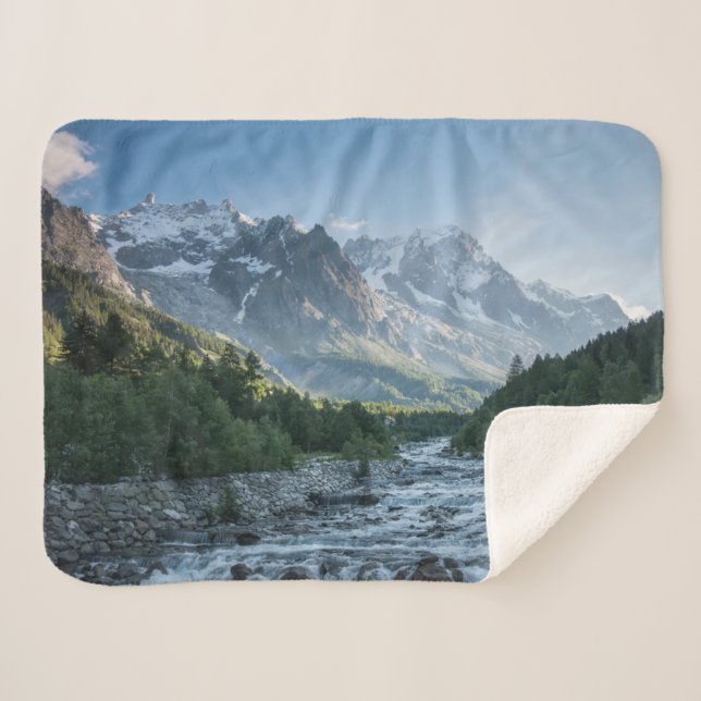 Mountains | Mont Blanc Massif, Italy Sherpa Blanket (Front (Horizontal))