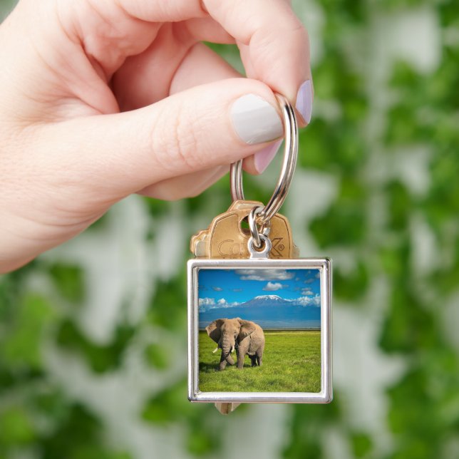 Mountains | Mount Kilimanjaro Tanzania, Africa Keychain (Hand)