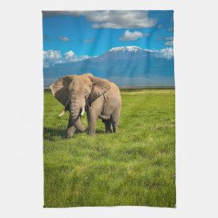 Mountains   Mount Kilimanjaro Tanzania, Africa Kitchen Towel