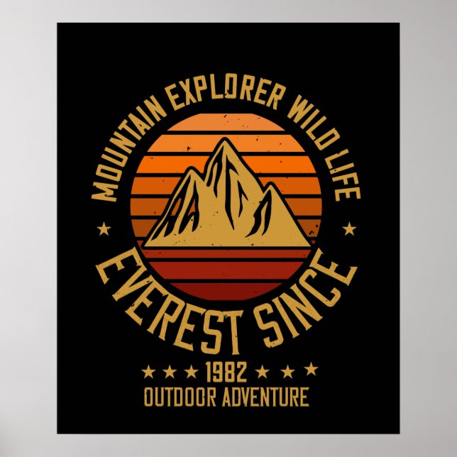 Mountains - Mountain Explorer Wildlife Since 1982 Poster (Front)