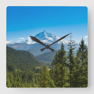 Mountains   Mt. Hood Oregon Square Wall Clock