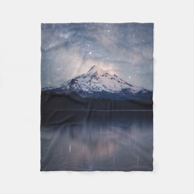 Mountains | Mt. Hood Portland, Oregon Fleece Blanket (Front)