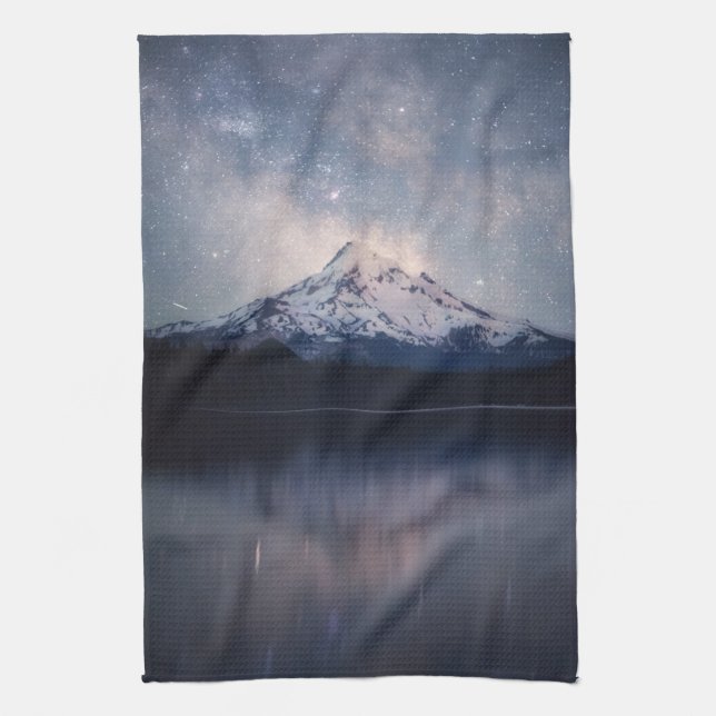 Mountains | Mt. Hood Portland, Oregon Kitchen Towel (Vertical)