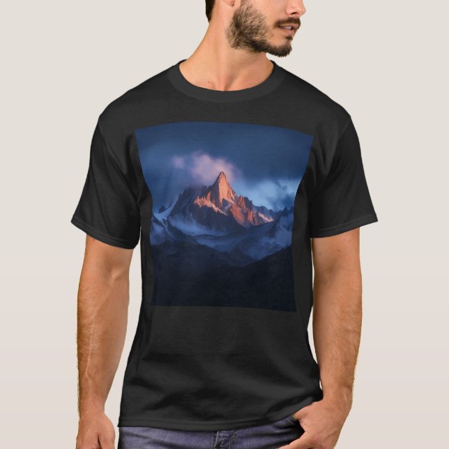 Mountains Nature Landscape Mountains Wall Art Acti T-Shirt (Front)