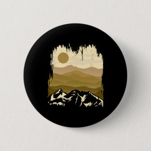 Mountains Nature Sun Outdoor Climbing Camping 2 Inch Round Button
