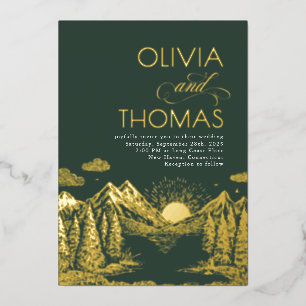 Mountains Nature Sunset Romantic Elegant Wedding