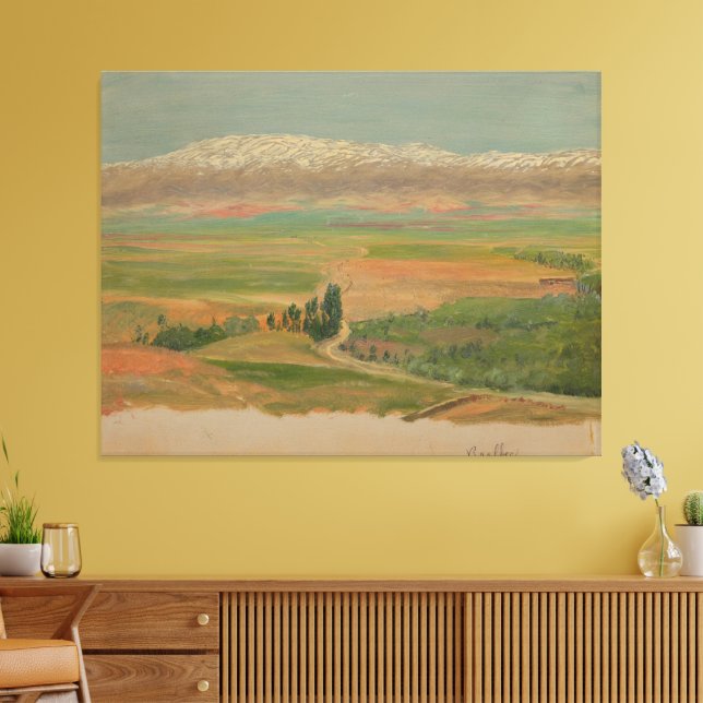 Mountains near Baalbec Canvas Print (Insitu(LivingRoom))