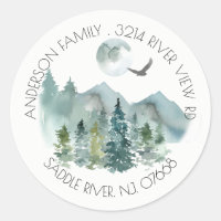 Mountains | New Home Address Label Sticker