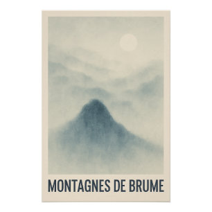 Mountains of Brume - Poster Oniric Landscape