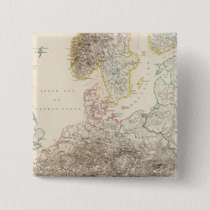Mountains of Europe 2 Inch Square Button