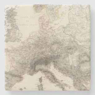 Mountains of Europe Stone Coaster