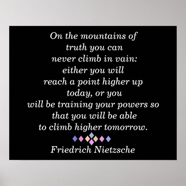 Mountains of Truth - Nietzsche quote - art print (Front)