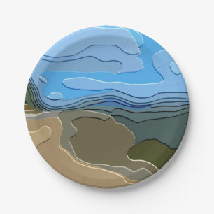 MOUNTAINS PAPER PLATE