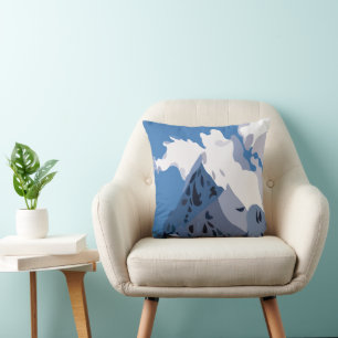 Mountains Peaks Nature  Throw Pillow