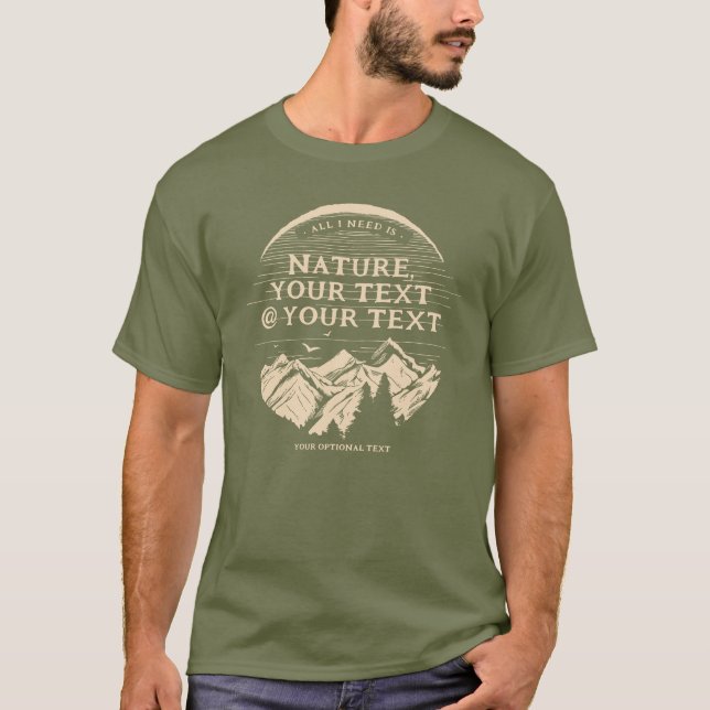 Mountains Personalized T-Shirt (Front)