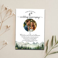 Mountains Pine Trees 6th Wedding Anniversary Photo