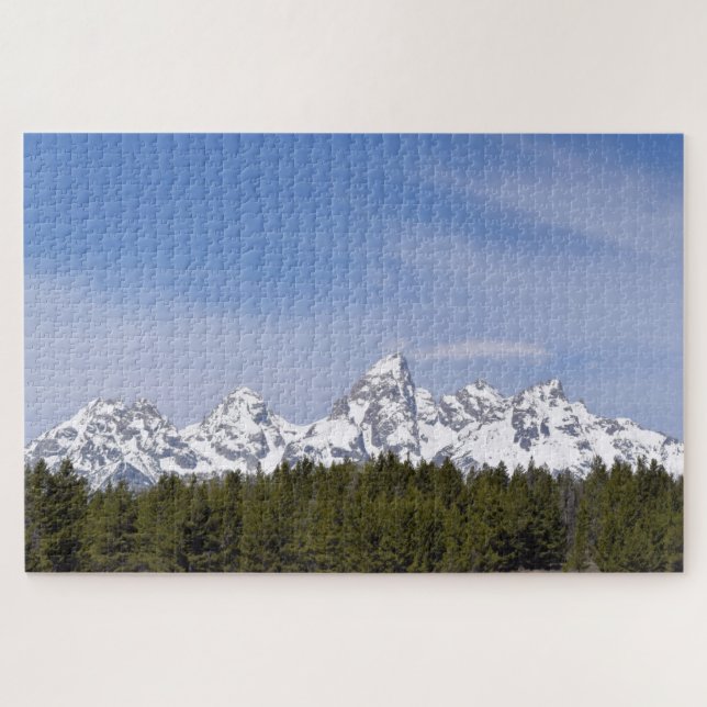 Mountains, Pine Trees and Blue Skies - 20x30 inch Jigsaw Puzzle (Horizontal)