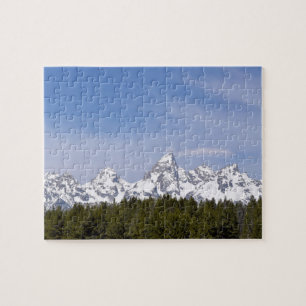 Mountains, Pine Trees, and Blue Skies - 8x10 inch Jigsaw Puzzle
