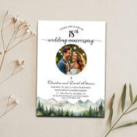 Mountains Pines 18th Wedding Anniversary Photo