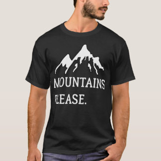 Mountains Please Baseball Sleeve T-Shirt