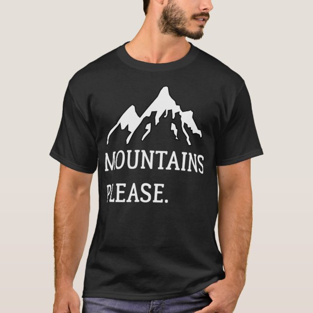 Mountains Please Baseball  Sleeve T-Shirt (Front)