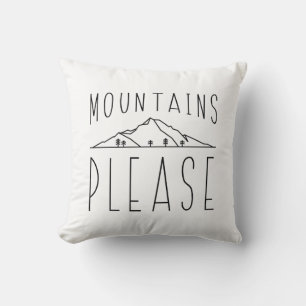 Mountains Please Throw Pillow