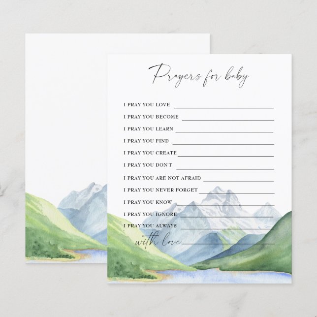 Mountains - prayers for baby (Front/Back)