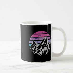 Mountains Retro Sunset Vintage Graphic Hiking Camp Coffee Mug