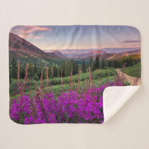 Mountains Rocky Mountains, Colorado Sherpa Blanket