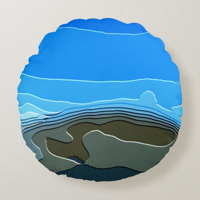 MOUNTAINS ROUND PILLOW (Front)