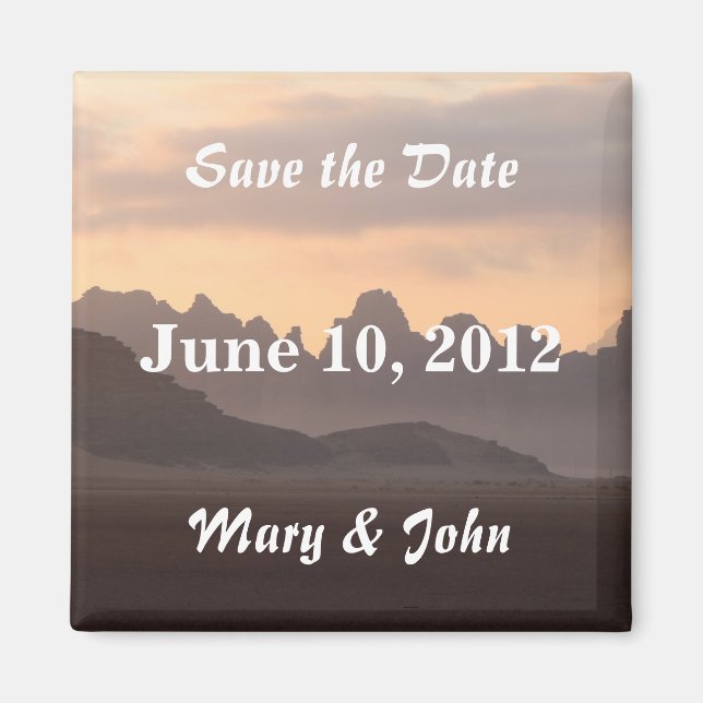 Mountains Save the Date Magnet (Front)