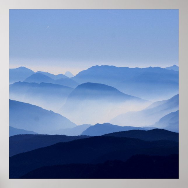 Mountains silhouette passe poster (Front)