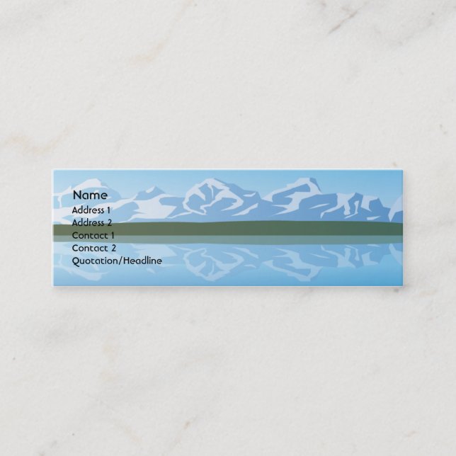 Mountains - Skinny Mini Business Card (Front)