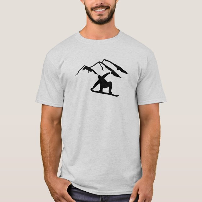 Mountains snowboarding T-Shirt (Front)