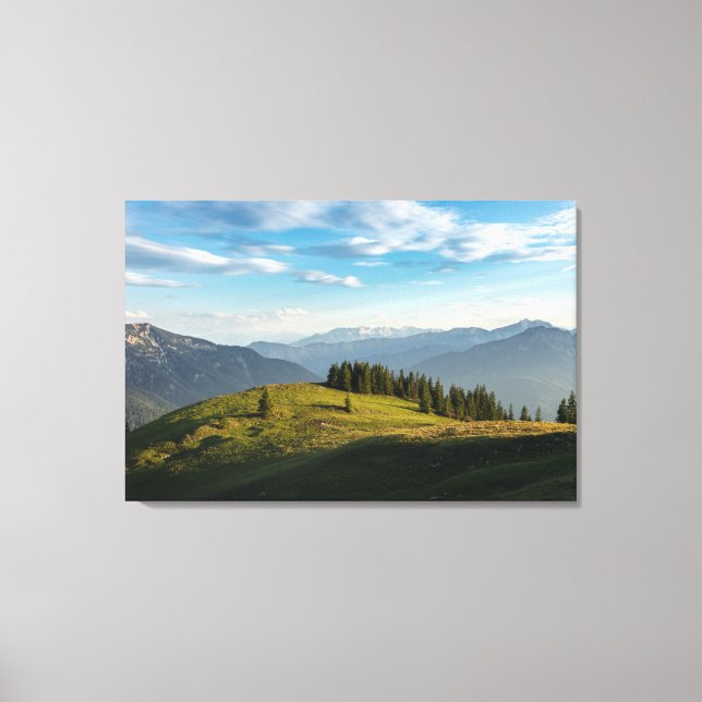 Mountains | Spitzingsee Lake, Swiss Alps Canvas Print (Front)