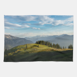 Mountains Spitzingsee Lake, Swiss Alps Kitchen Towel