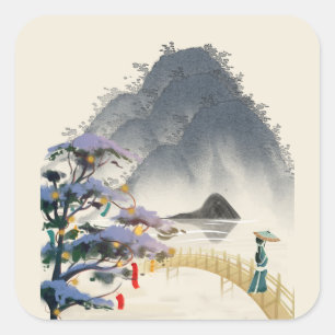 Mountains Square Sticker