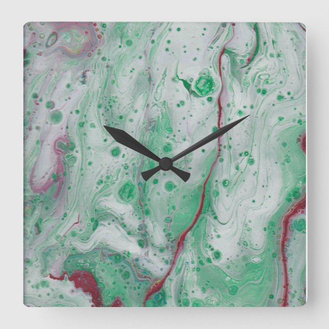 Mountains style. square wall clock (Front)