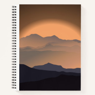 Mountains Sunset Minimalist Notebook