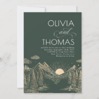 Mountains Sunset Nature Wedding Elegant