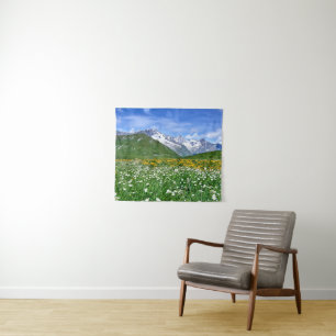Mountains Swiss Alps Valley Spring Tapestry
