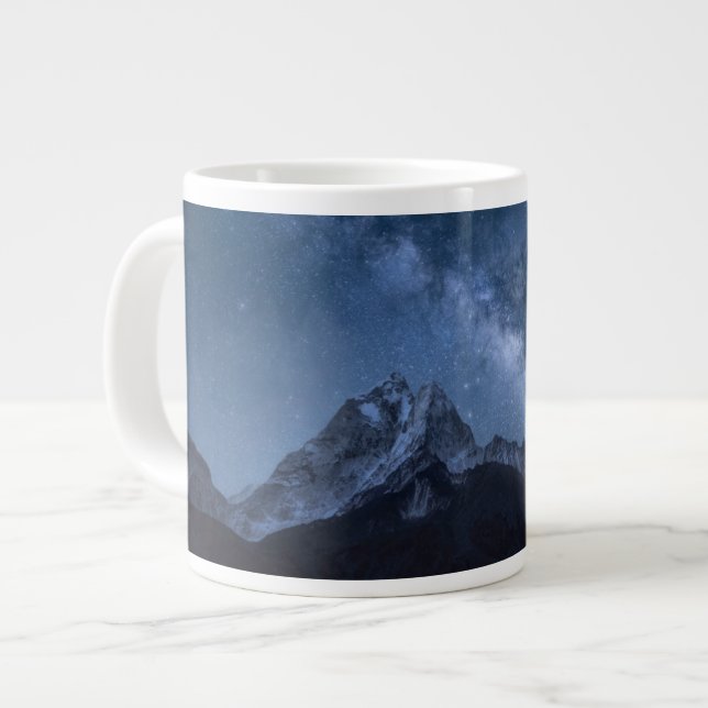 Mountains | Thamserku Mountain, Nepal Large Coffee Mug (Front Left)