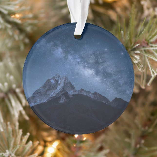 Mountains | Thamserku Mountain, Nepal Ornament (Tree)