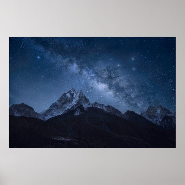 Mountains | Thamserku Mountain, Nepal Poster (Front)