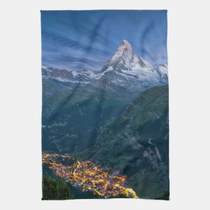 Mountains The Matterhorn, Zermatt, Swiss Alps Kitchen Towel