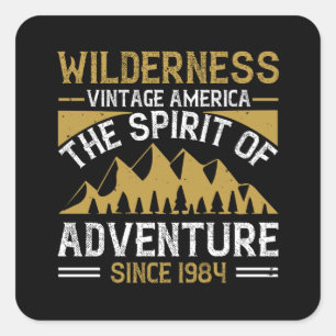 Mountains - The Spirit Of Adventure Square Sticker