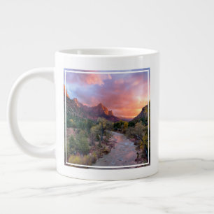 Mountains The Watchman Zion Nathional Park Utah Large Coffee Mug